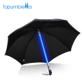 OEM Wholesale Stick Ultra Handle Black LED Flashing Light Umbrella